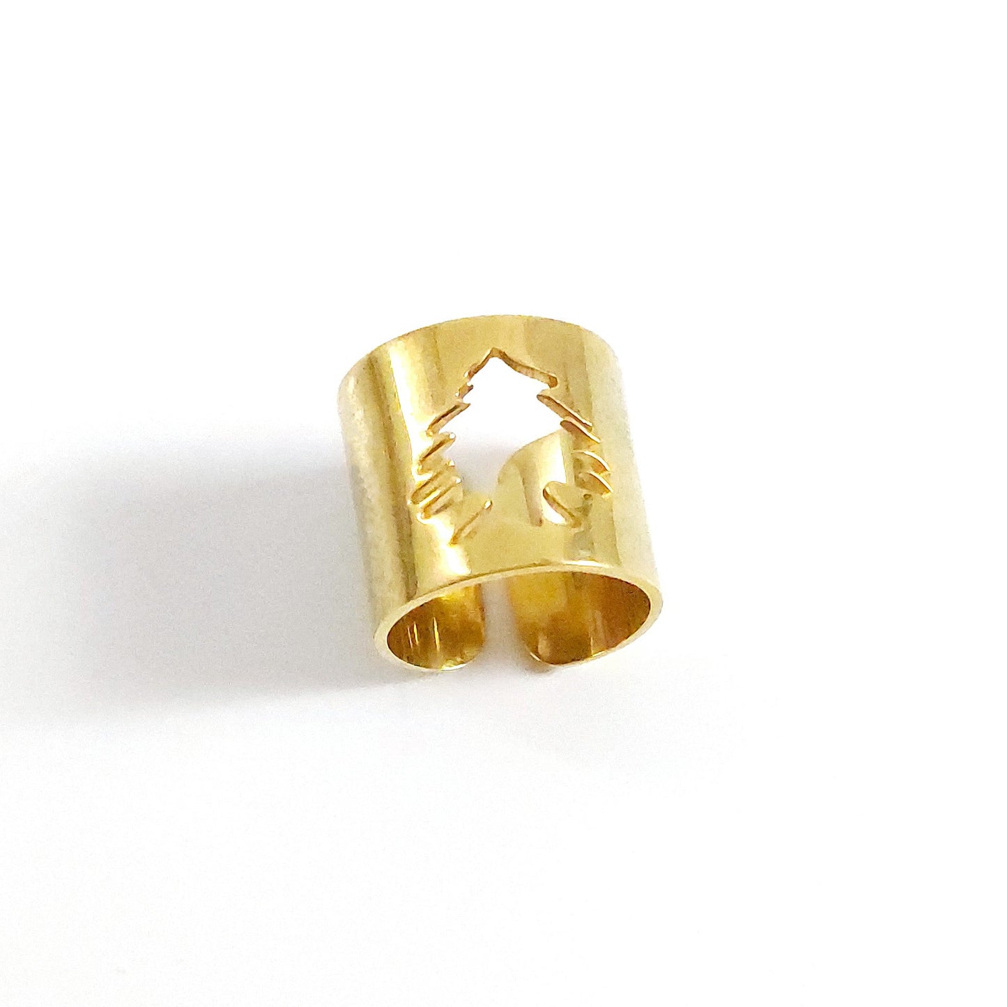 Demirelli 925 Cedar Ring, elegant sterling silver handcrafted ring inspired by the iconic cedar tree