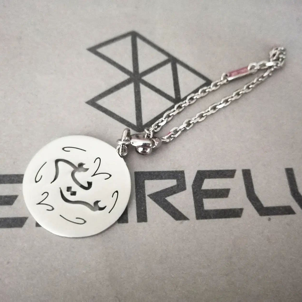 925 Sterling Silver Round Name Keyring by Demirelli, handcrafted personalized keyring featuring elegant circular design