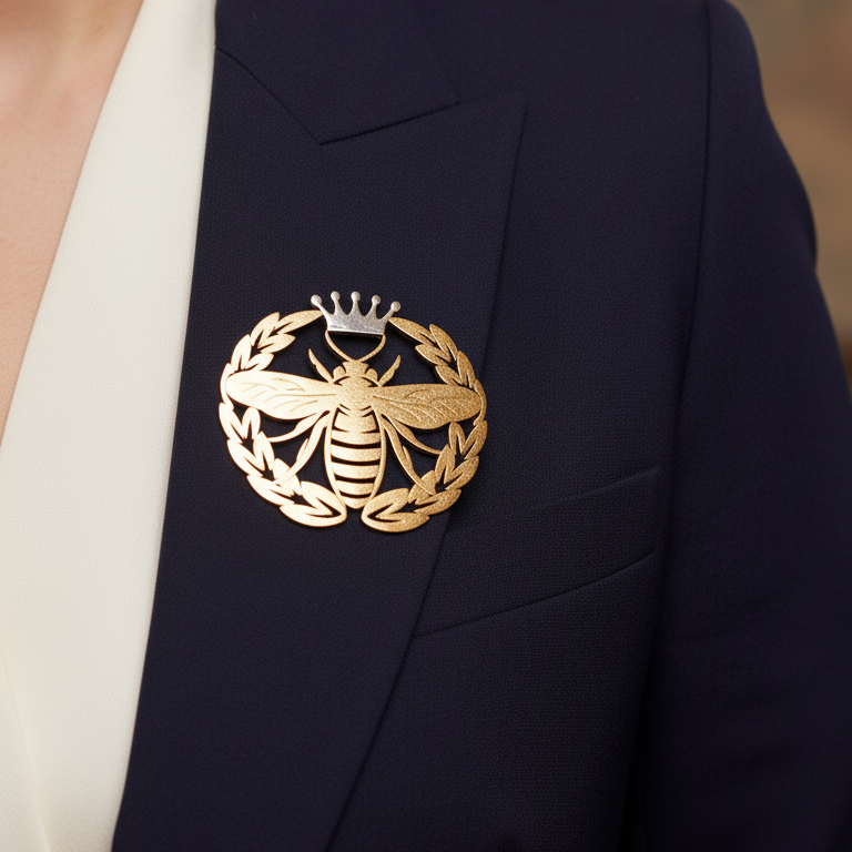 Set of Oversized Brooches - queen bee