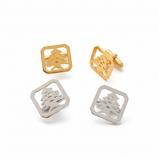 925 Cedar Cufflinks - Demirelli in gold and silver