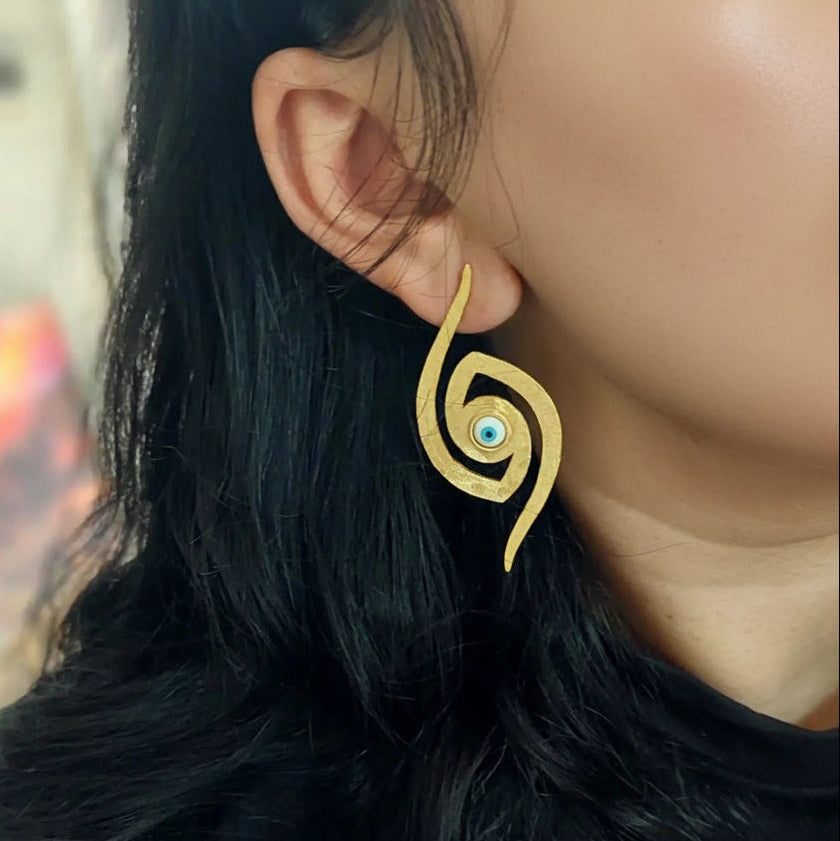 Earrings: Stylized Eye - Demirelli