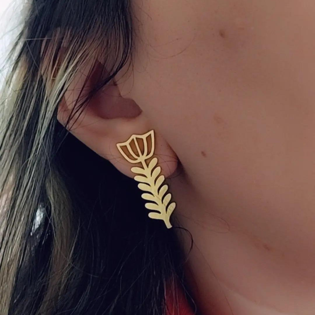 Lebanese Fenjen Pattern Earrings by Demirelli, handcrafted jewelry featuring traditional Lebanese design for a stylish and cultural statement