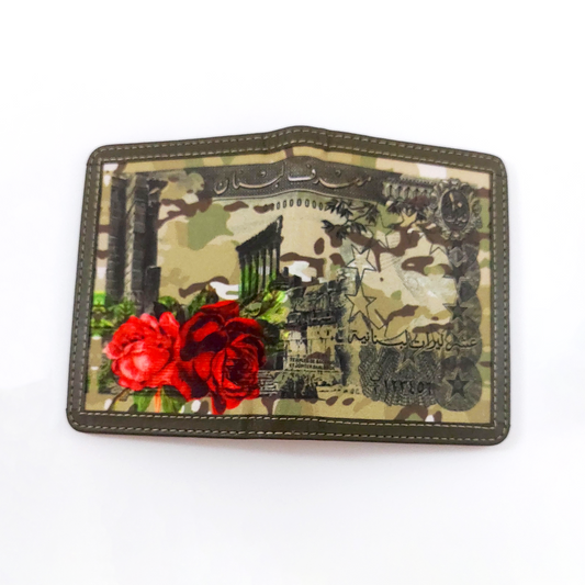 Lebanese Passport Cover with Stylish 10 Lira Design by Demirelli, handcrafted travel accessory featuring elegant national-inspired design