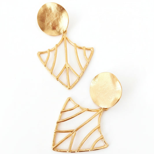 lineage earrings collection round design gold plated