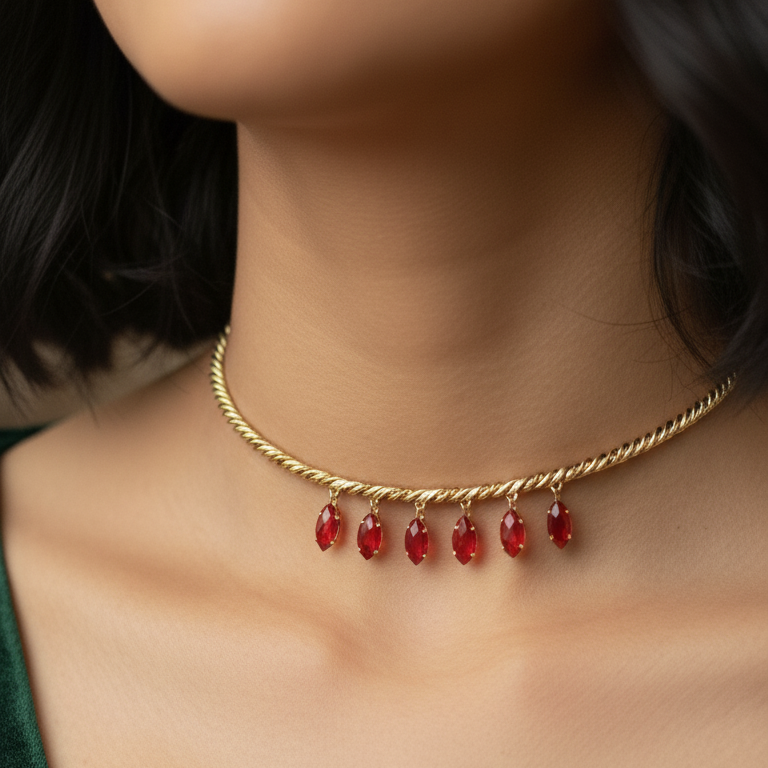 Marquise Droplet Choker - Demirelli