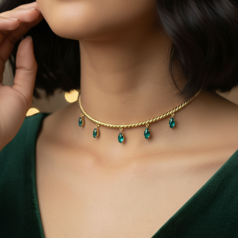 Marquise Droplet Choker - Demirelli