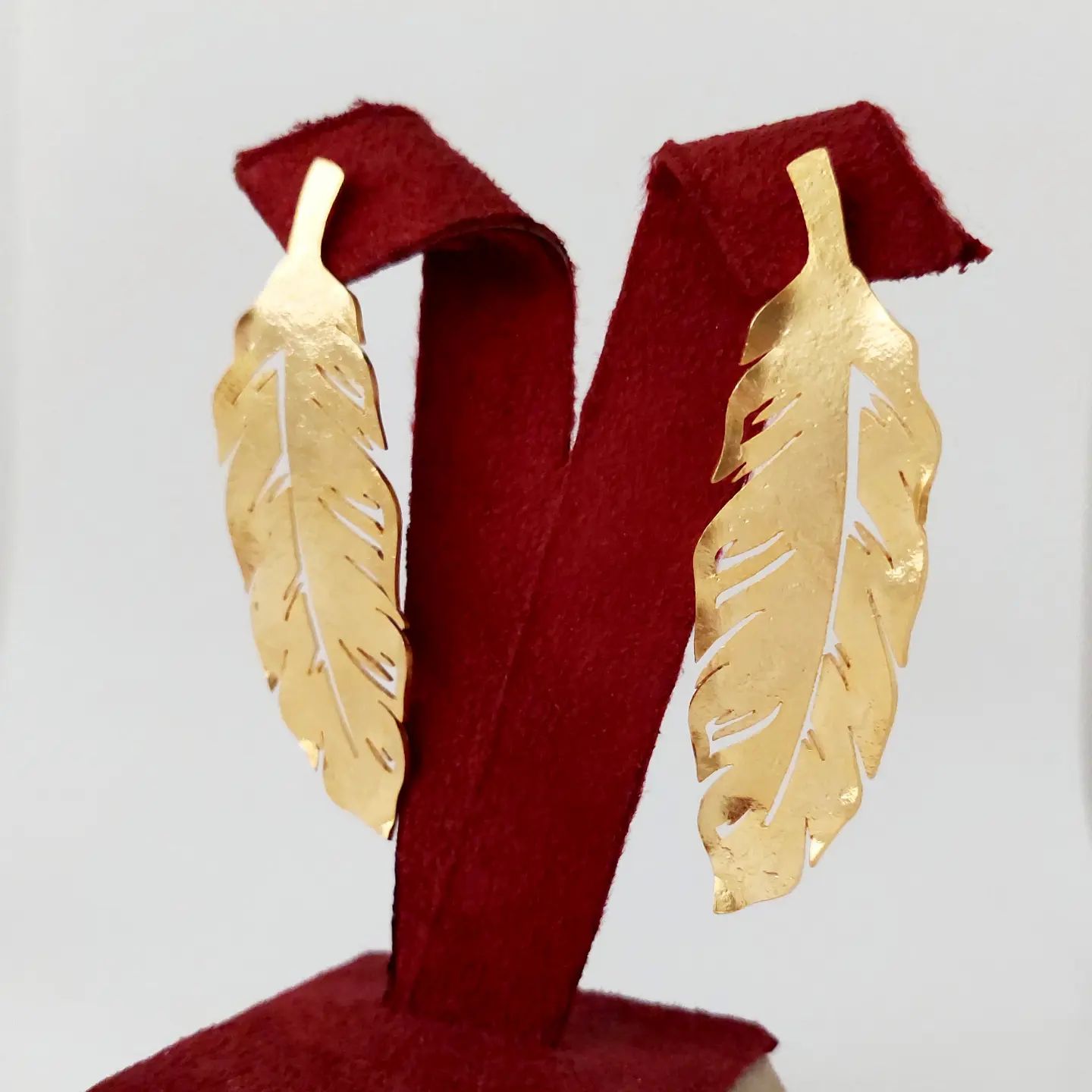 Phyllis Earrings - Demirelli- leaf gold plated