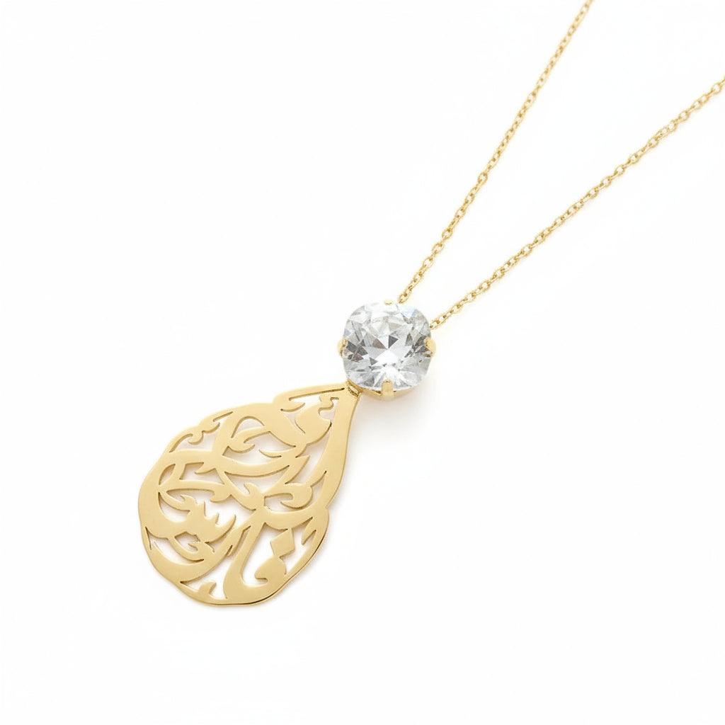 Customized Teardrop Name With Swarovski  necklace